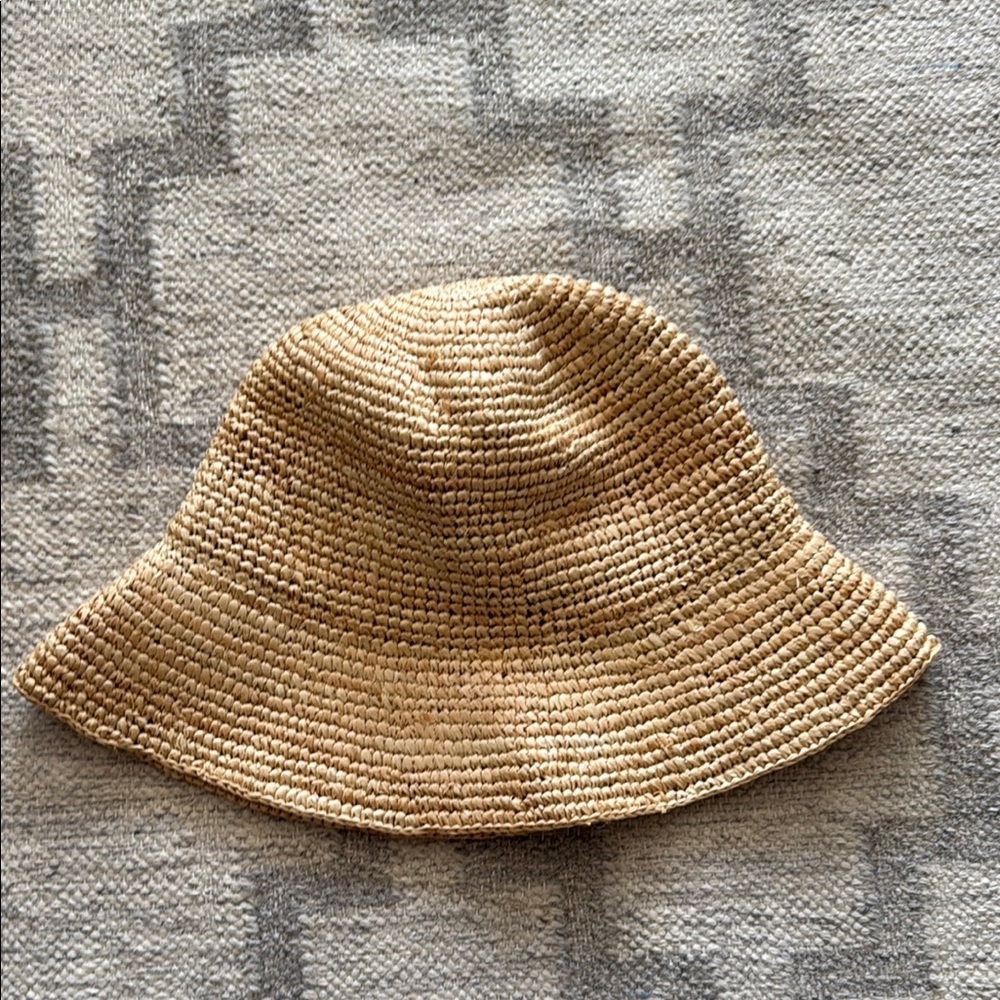 L*Space Natural Woven Bucket Hat Isadora